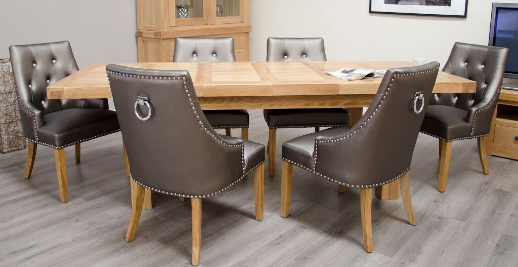 Twin Panel Large Extending Table 100% Solid Oak
