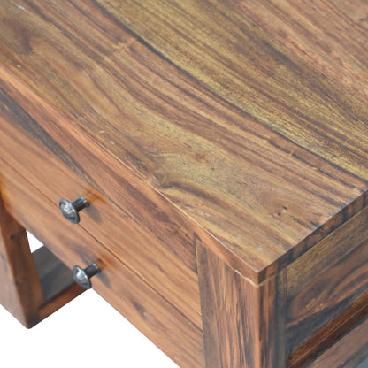U-Square Honey Bedside. 100% Solid Mango Wood