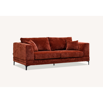 Aluxo Lenox Sofa Range in Rust Velvet
