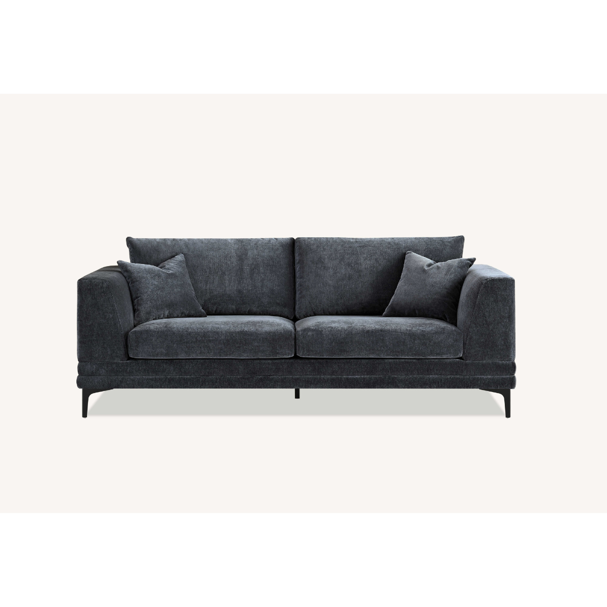 Aluxo Lenox 2 Seater & 3 Seater Sofa in Steel Grey Velvet