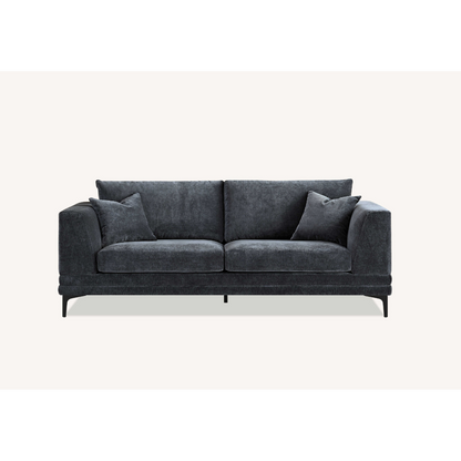 Aluxo Lenox 2 Seater & 3 Seater Sofa in Steel Grey Velvet