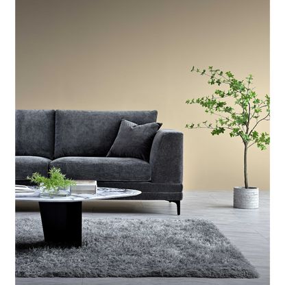 Aluxo Lenox 2 Seater & 3 Seater Sofa in Steel Grey Velvet
