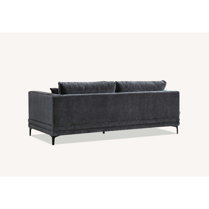 Aluxo Lenox 2 Seater & 3 Seater Sofa in Steel Grey Velvet