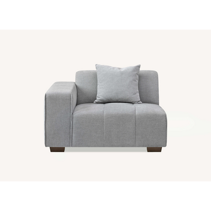Aluxo Leonard Right Hand Corner Group in Cloudy Grey Boucle