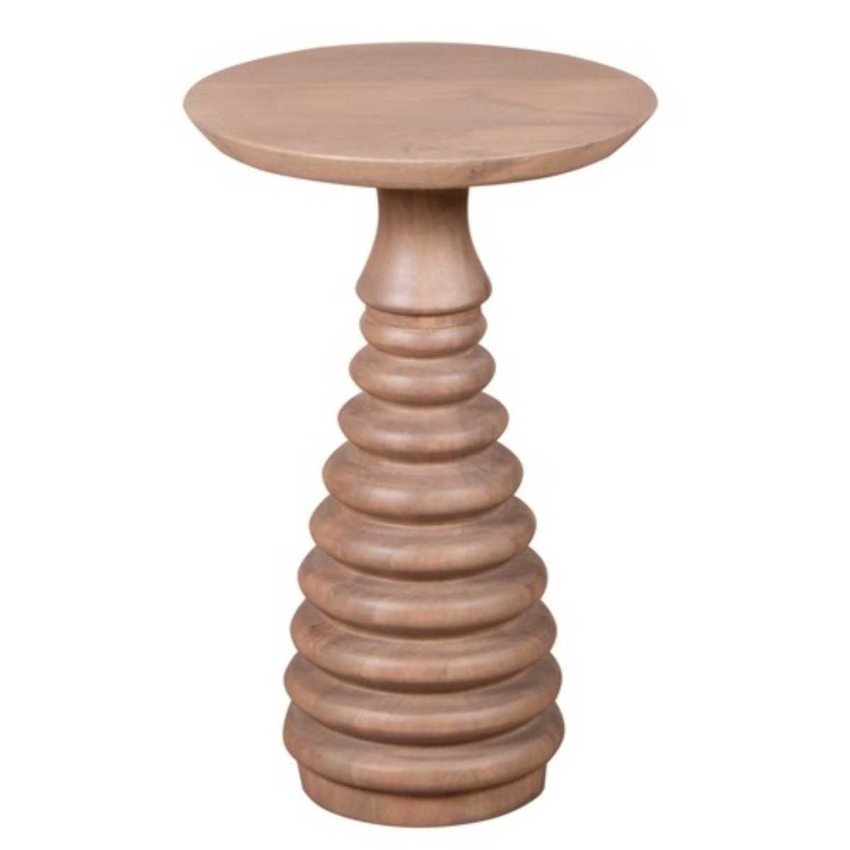 Valencia Cane & Mango Side Table. 100% solid mango wood
