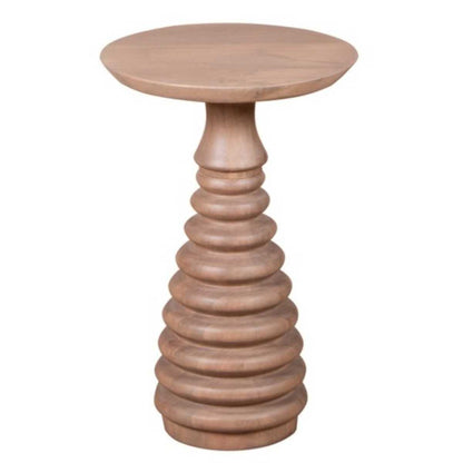 Valencia Cane & Mango Side Table. 100% solid mango wood