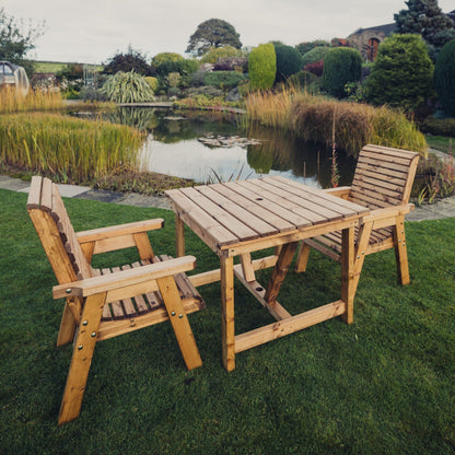 Valley 2 Seat Bistro Set 2 x Chairs 99cm Table