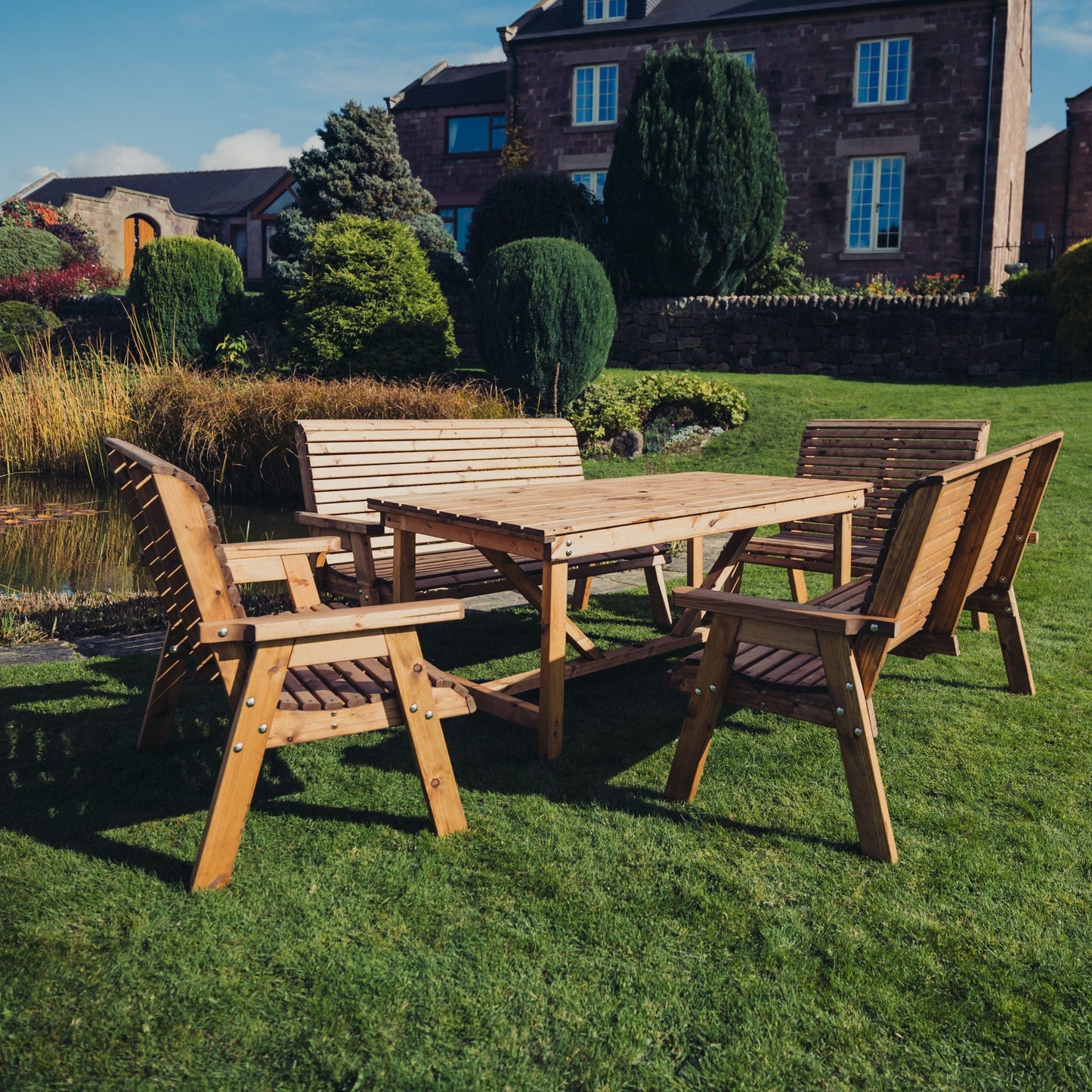 Valley Table Set - Sits 10 - 2 X 3 Seat Benches | 2 X 2 Seat Benches