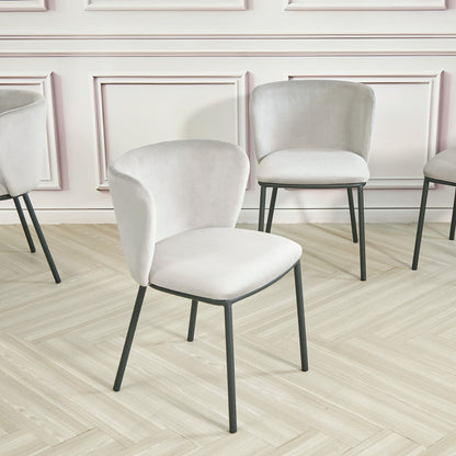 Velvet Dining Chair (Price for 2 Chairs) - 5 Colours Available