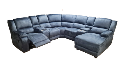 Venus Corner Power Recliner Sofa - Blue