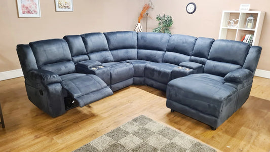 Venus Corner Power Recliner Sofa - Blue