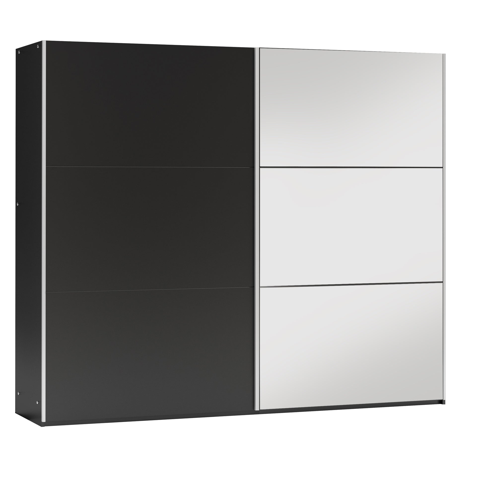 Vigo Sliding Mirrored Door Wardrobe 250cm Wide - 5 Colours available