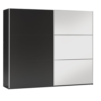 Vigo Sliding Mirrored Door Wardrobe 250cm Wide - 5 Colours available