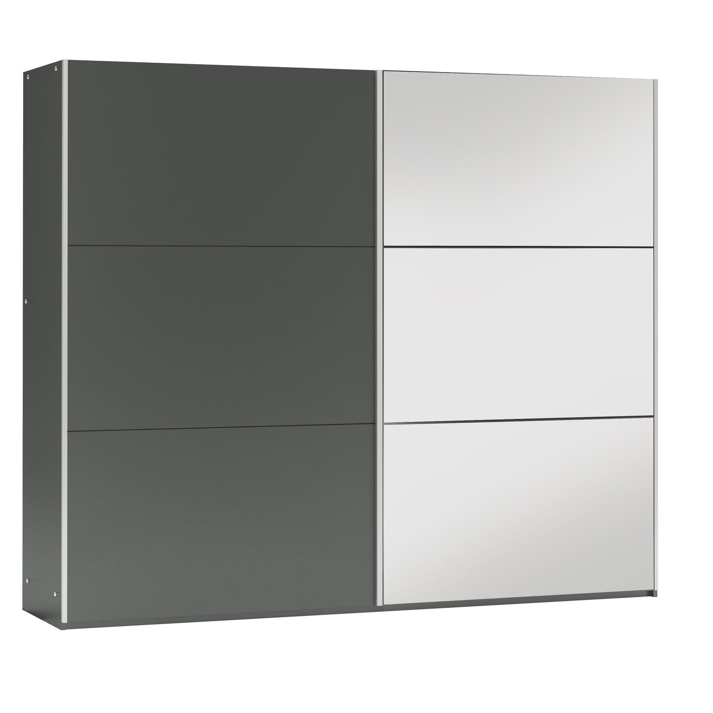 Vigo Sliding Mirrored Door Wardrobe 250cm Wide - 5 Colours available