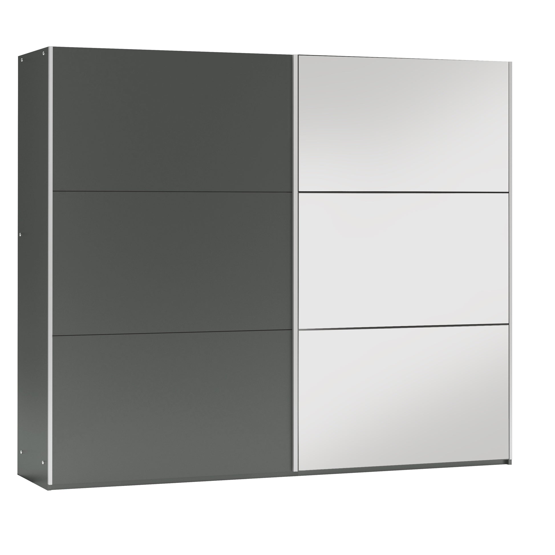 Vigo Sliding Mirrored Door Wardrobe 250cm Wide - 5 Colours available