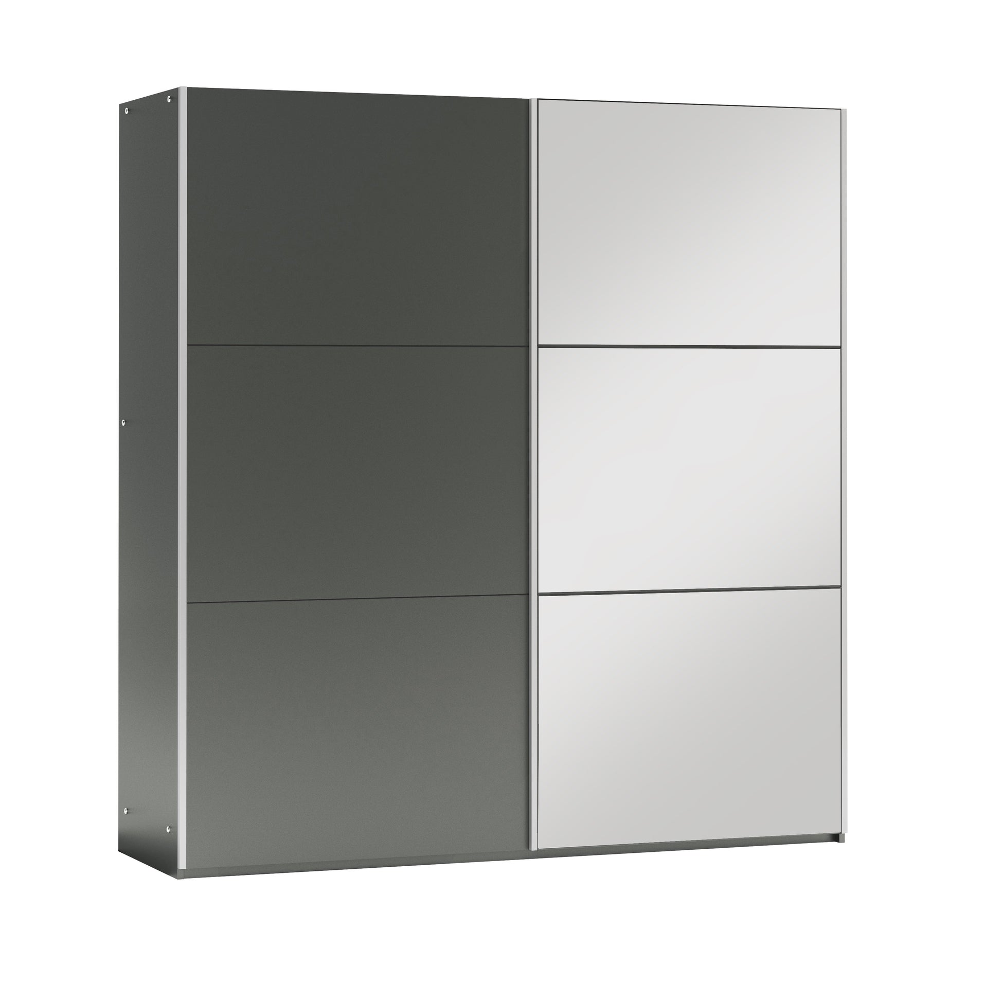 Vigo Sliding Wardrobe 225cm Wide with Mirror - 5 Colour Options