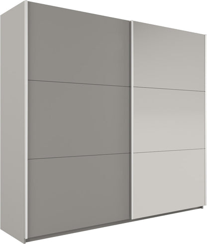 Vigo Sliding Wardrobe 225cm Wide with Mirror - 5 Colour Options