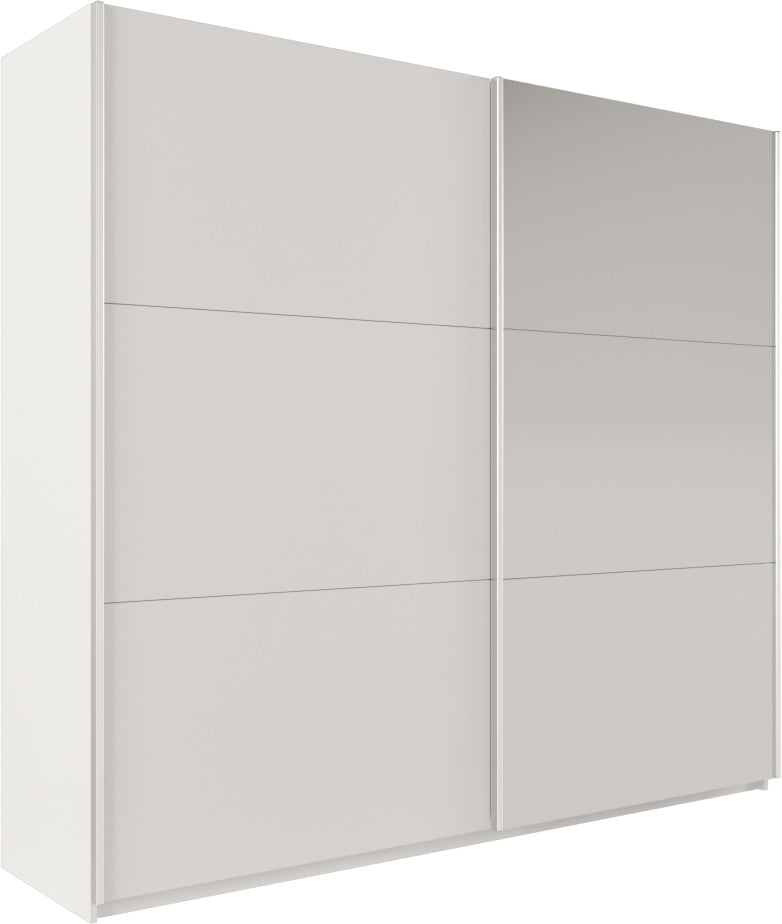 Vigo Sliding Wardrobe 225cm Wide with Mirror - 5 Colour Options