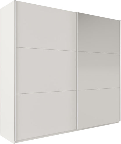 Vigo Sliding Wardrobe 225cm Wide with Mirror - 5 Colour Options