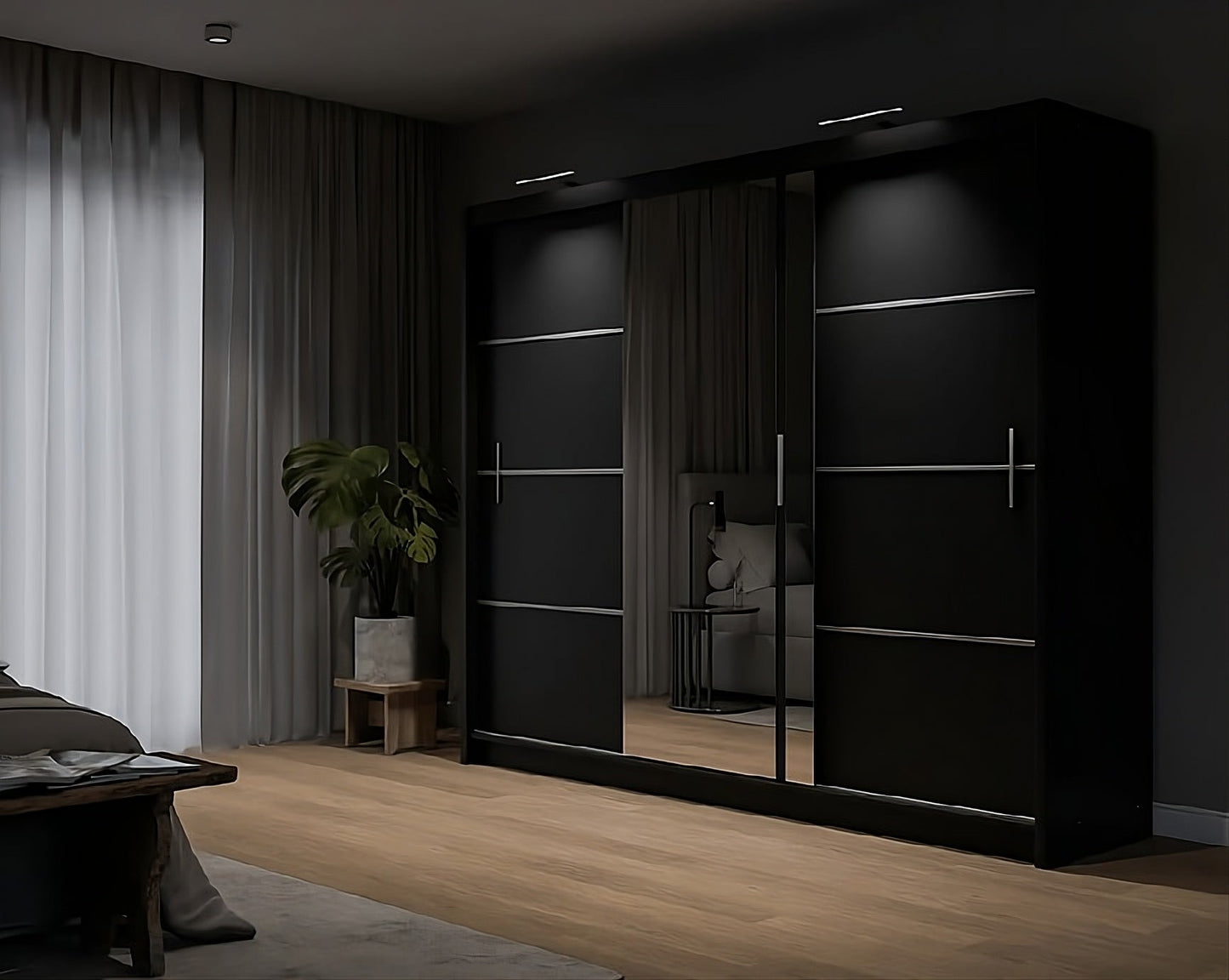Vista 250cm Sliding Wardrobe in 3 Colour Options