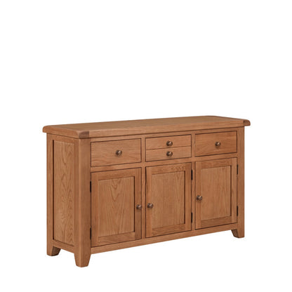 Torino Large Sideboard 3 doors 3 draws Solid Oak