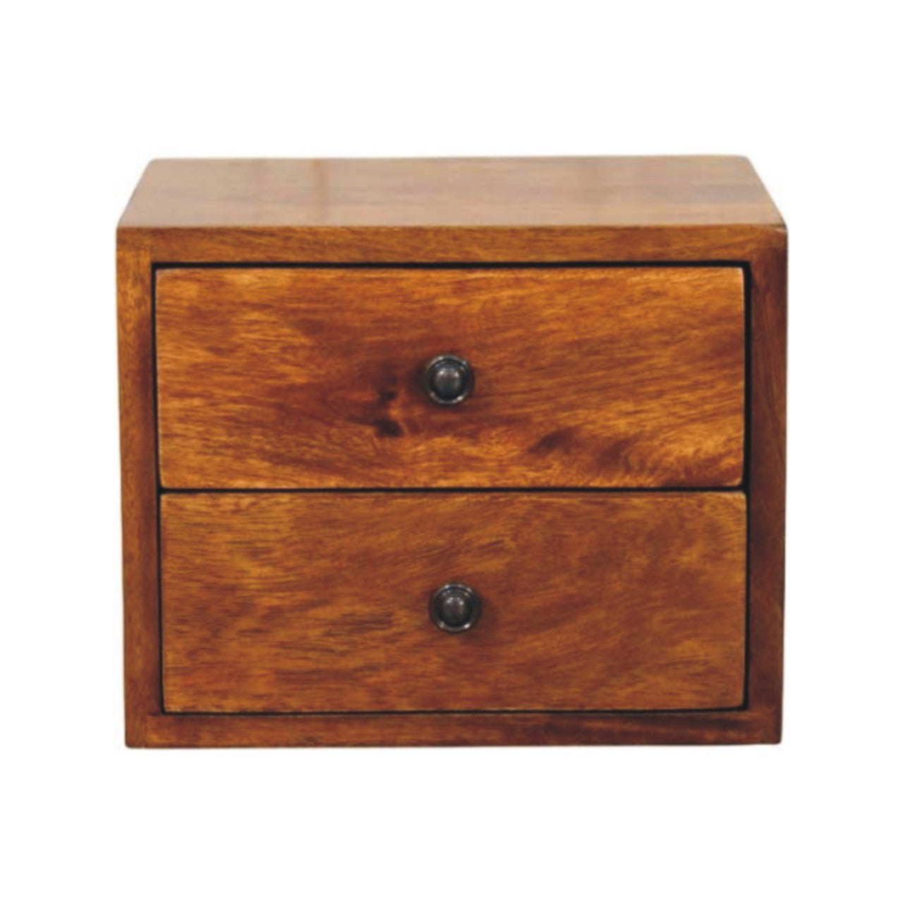 Wall-Mounted Nightstand. 100% Solid Mango Wood
