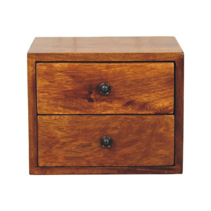 Wall-Mounted Nightstand. 100% Solid Mango Wood