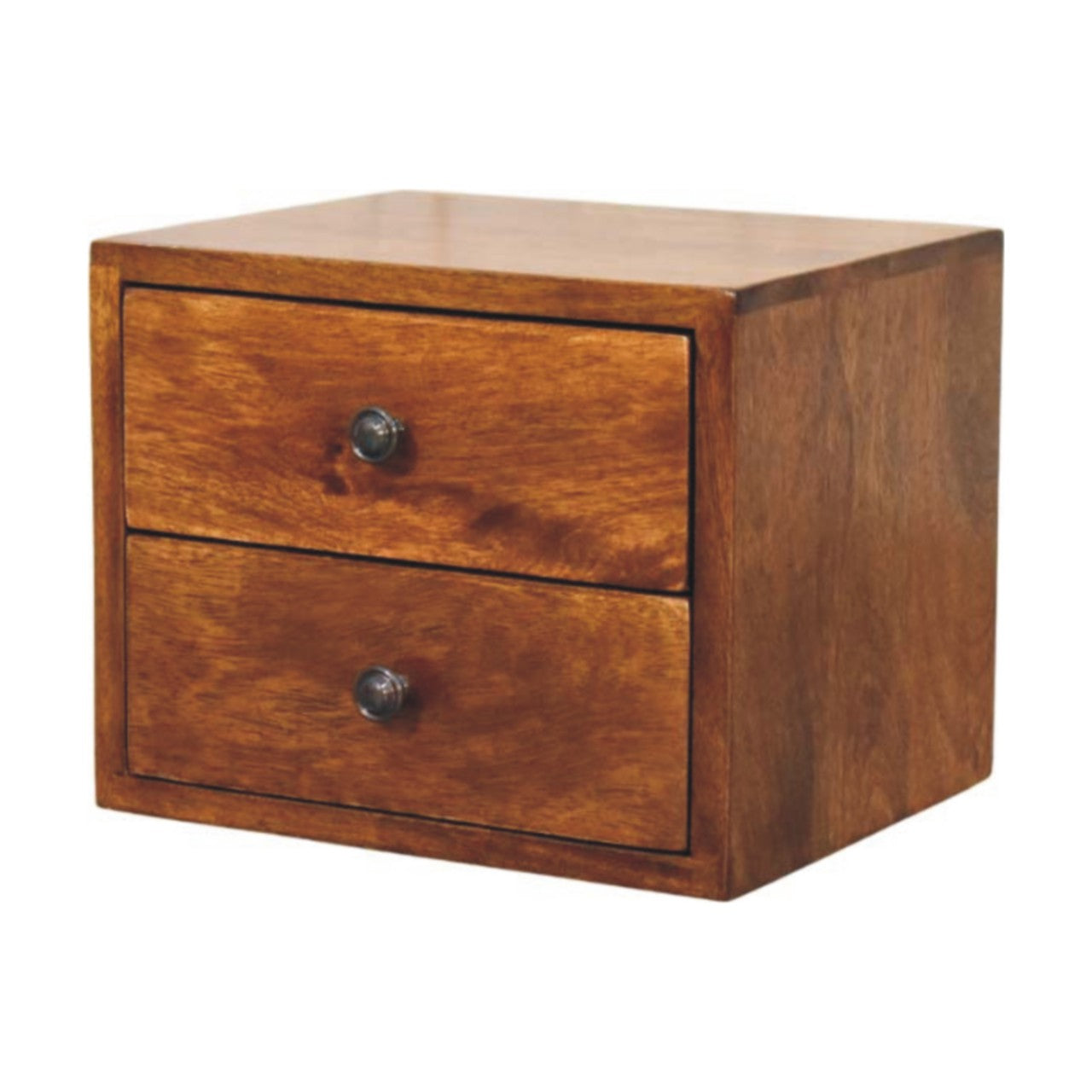 Wall-Mounted Nightstand. 100% Solid Mango Wood