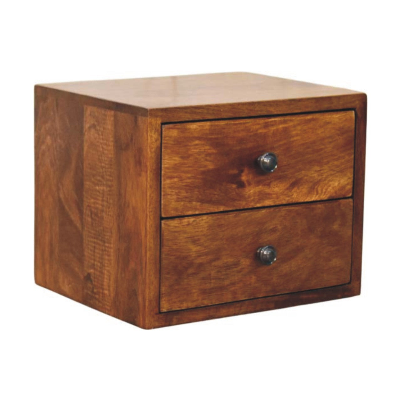 Wall-Mounted Nightstand. 100% Solid Mango Wood