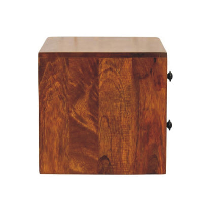 Wall-Mounted Nightstand. 100% Solid Mango Wood