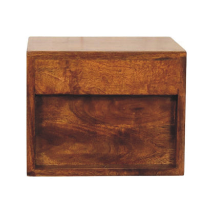 Wall-Mounted Nightstand. 100% Solid Mango Wood