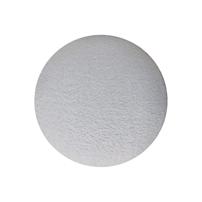 White Boucle Mushroom Footstool. 100% Solid Mango Wood