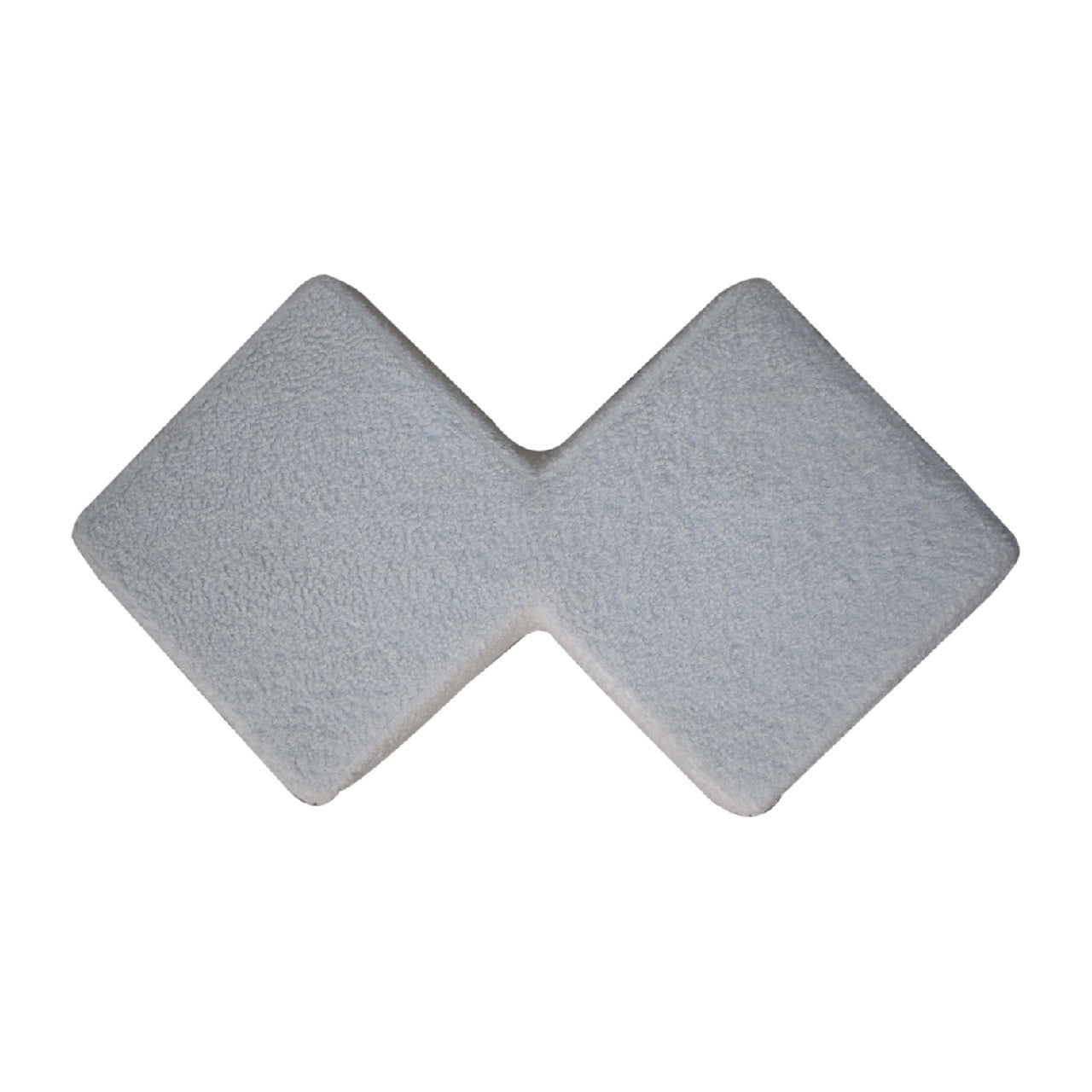 White Boucle Twin Footstool. 100% Solid Mango Wood
