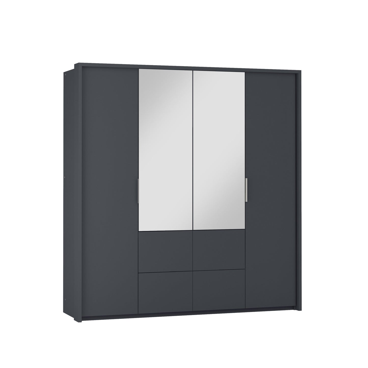 Wieden Bi-Folding Wardrobe 208cm with Mirror - 3 Colour Options