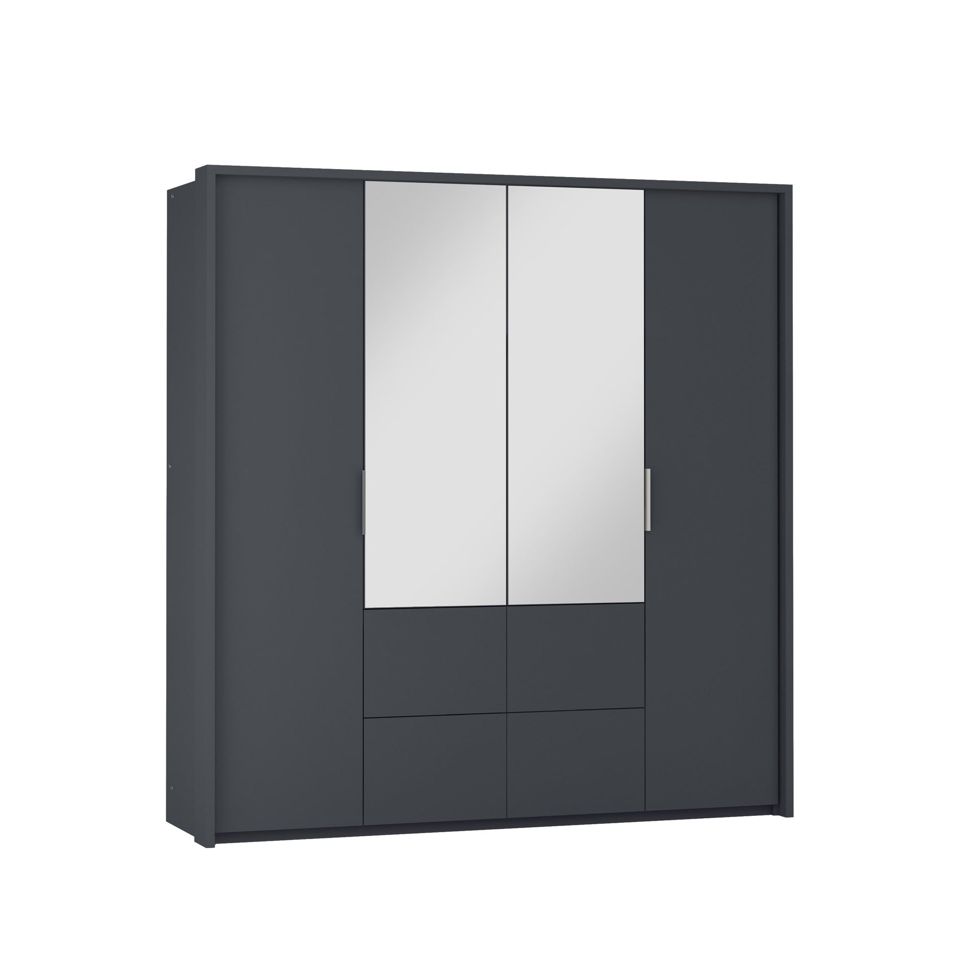 Wieden Bi-Folding Wardrobe 208cm with Mirror - 3 Colour Options