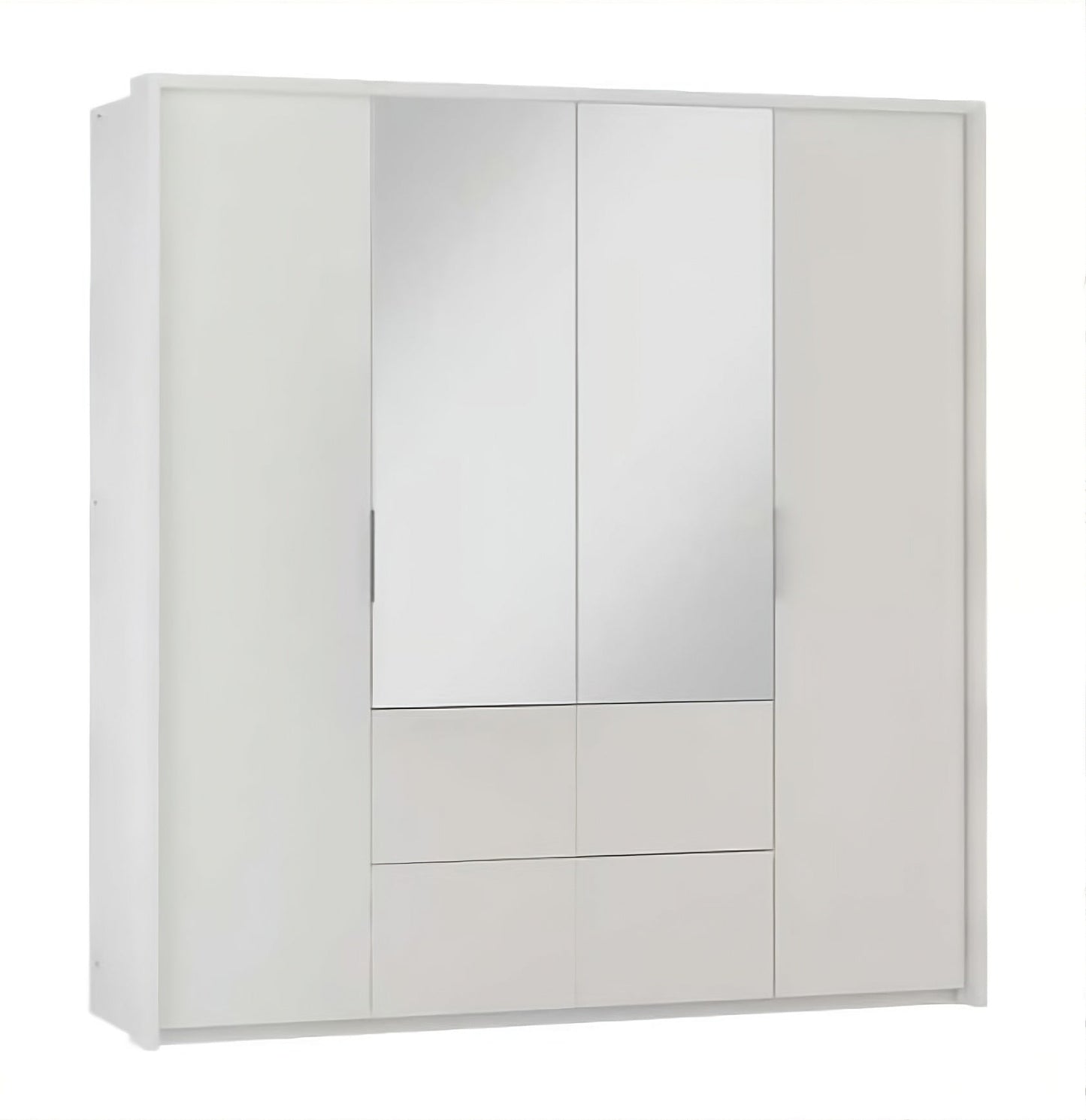 Wieden Bi-Folding Wardrobe 208cm with Mirror - 3 Colour Options