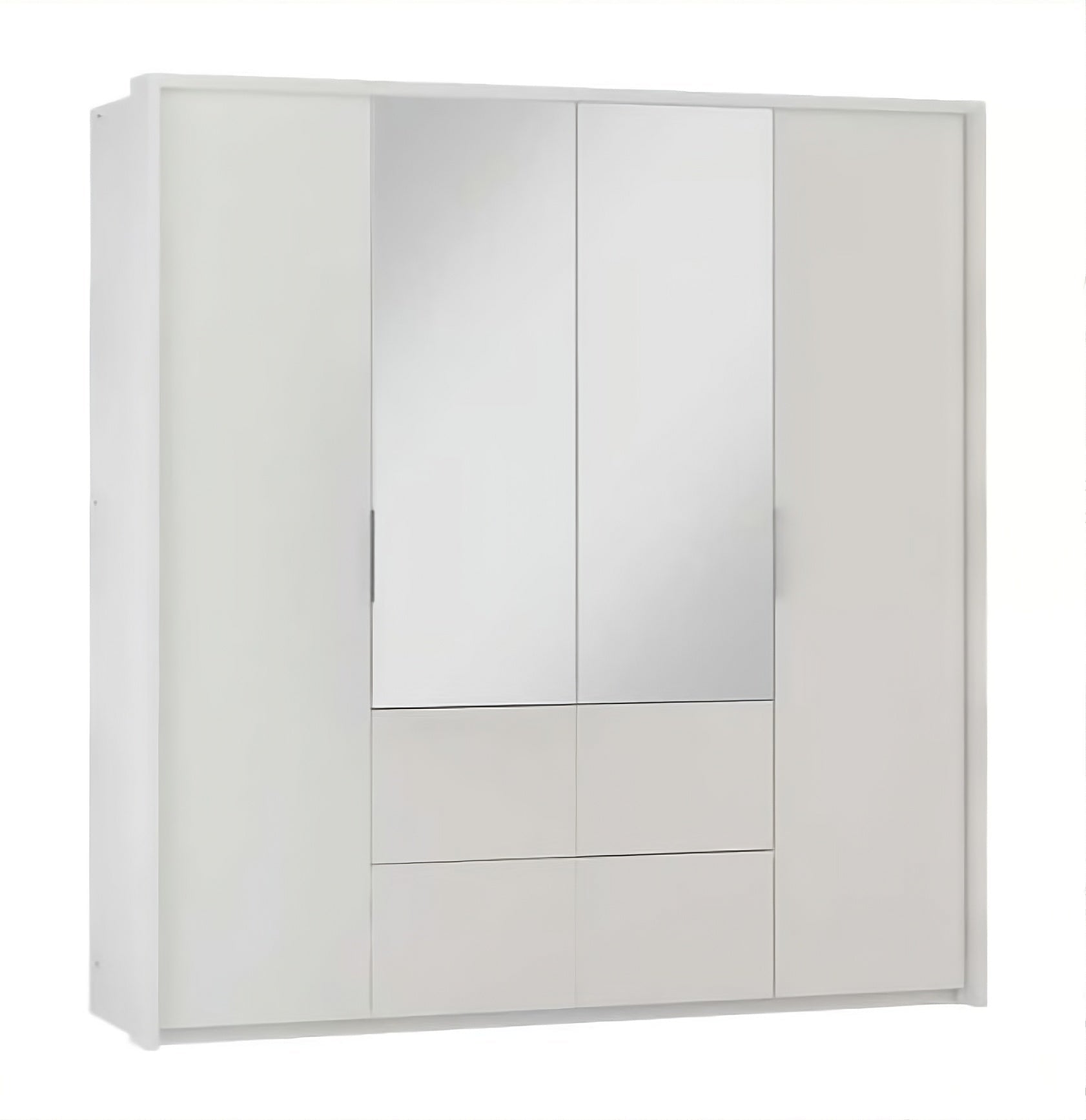 Wieden Bi-Folding Wardrobe 208cm with Mirror - 3 Colour Options