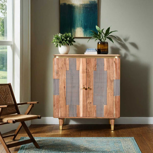 Wilton Acacia 2-Door Sideboard. 100% Solid Acacia Hardwood