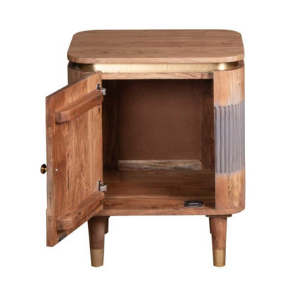 Wilton Acacia Bedside Table. 100% Solid Acacia Hardwood