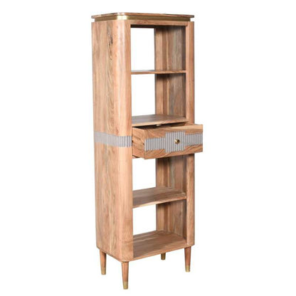 Wilton Acacia Open Bookcase. 100% solid hardwood
