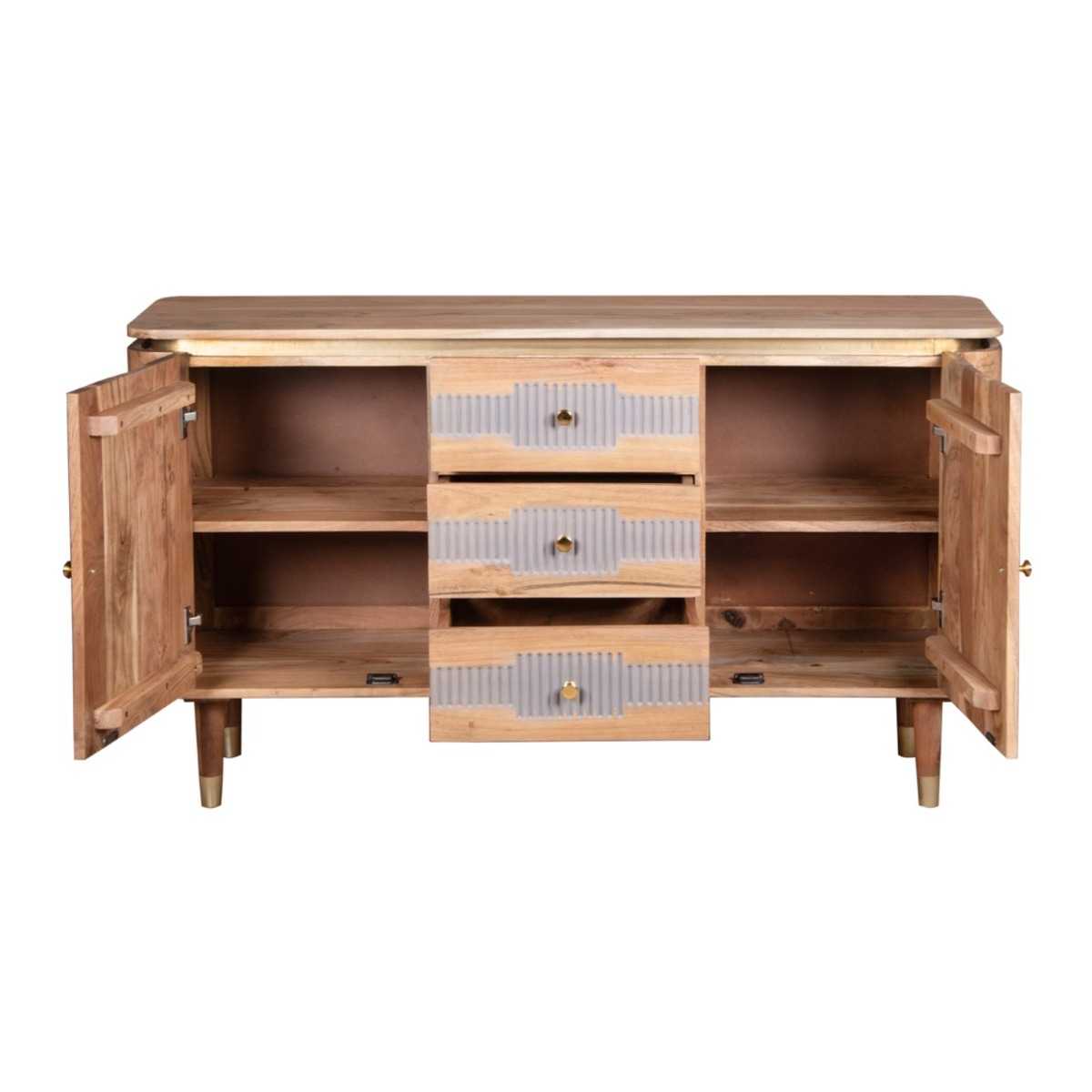 Wilton Acacia Wood  Sideboard. 100% Solid Acacia Hardwood
