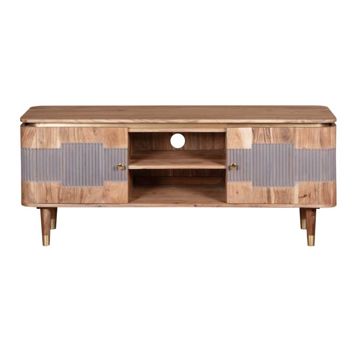 Wilton Acacia Wood TV unit. 100% Solid Acacia Hardwood