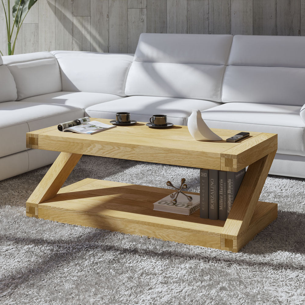 Z Coffee Table. 100% solid oak