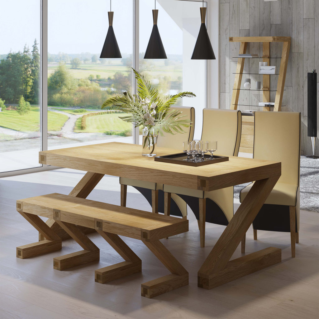 Z Dining Table. 100% solid oak
