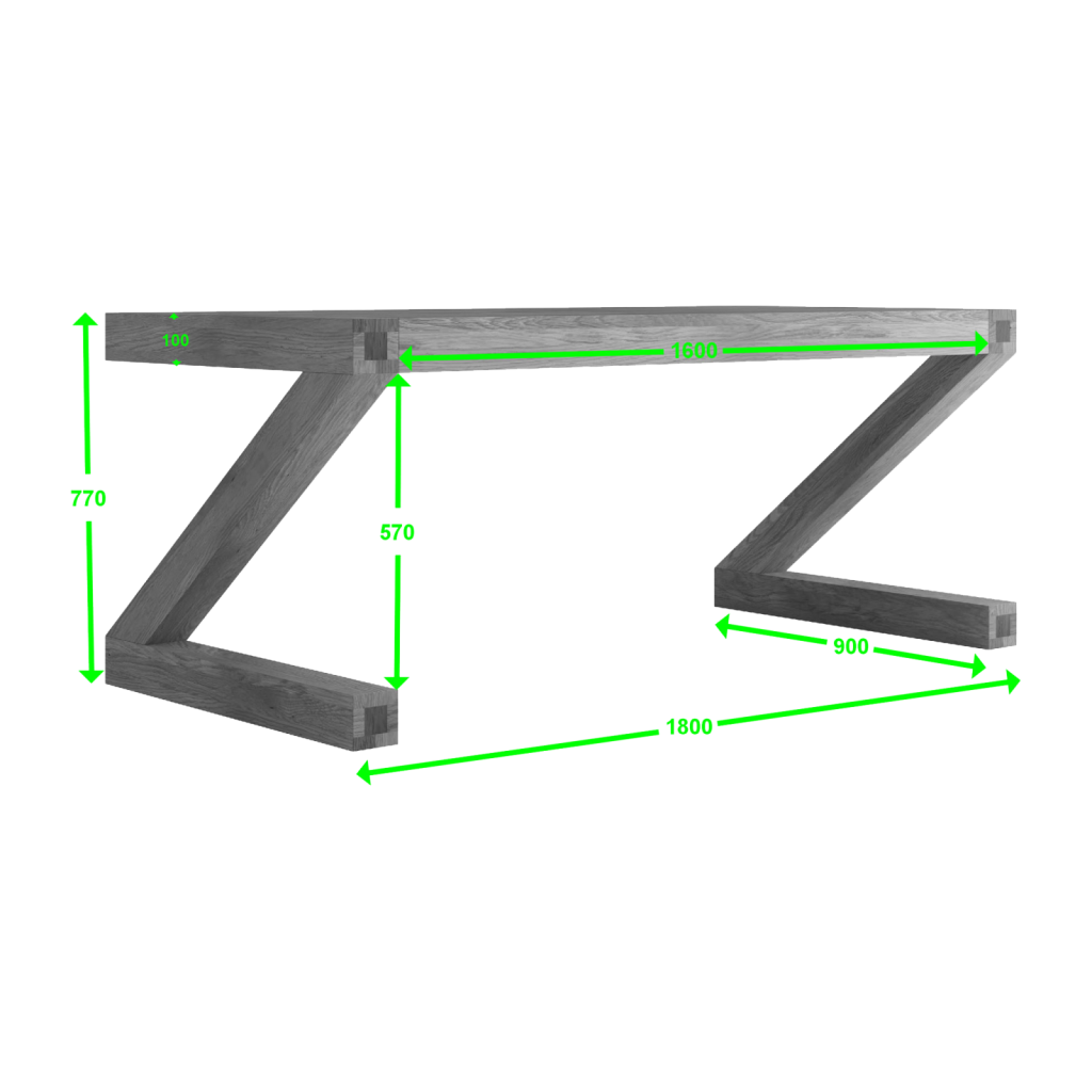 Z Dining Table. 100% solid oak