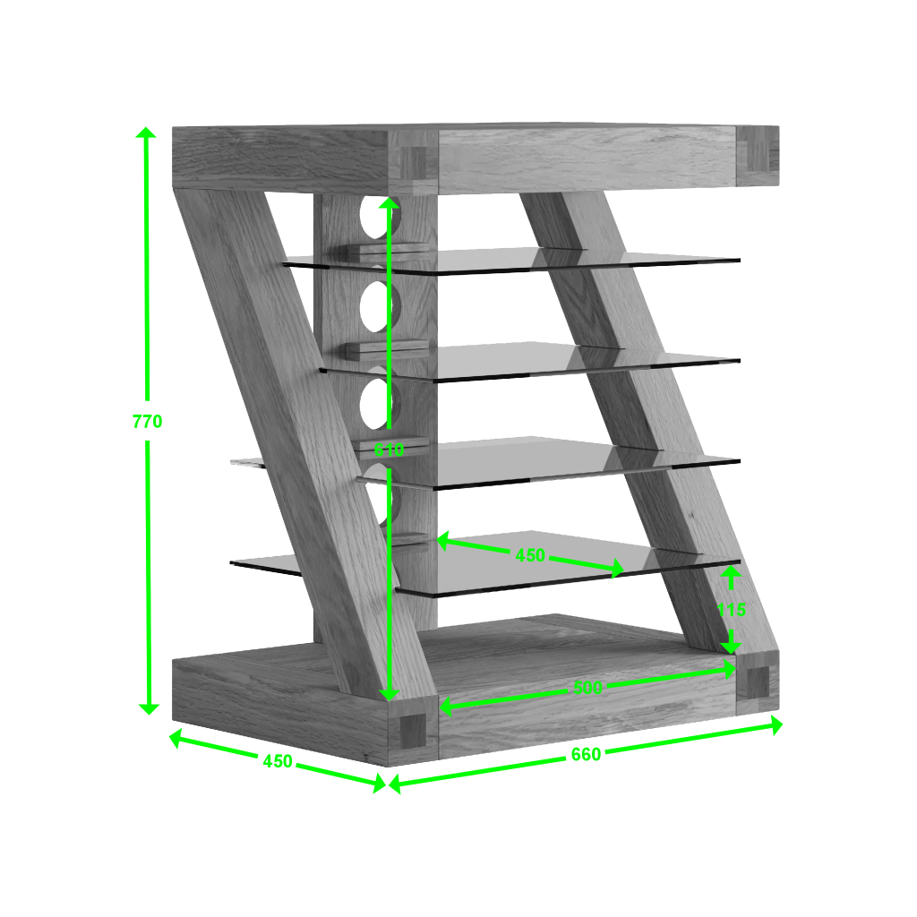 Z Hi-Fi Unit 100% solid oak