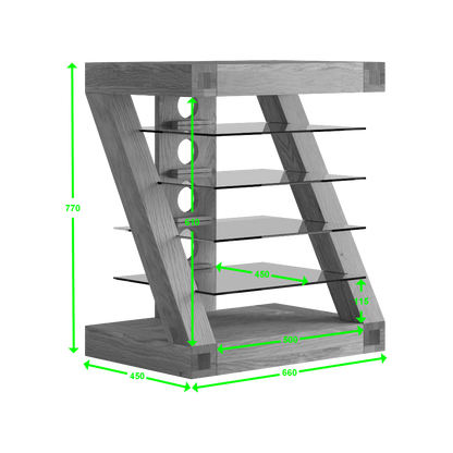 Z Hi-Fi Unit 100% solid oak