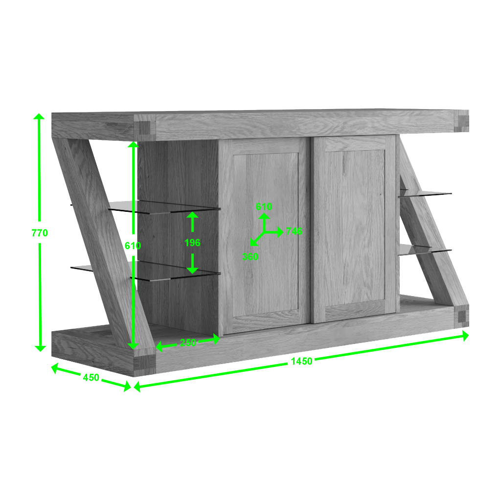 Z Large Sideboard 100% solid oak