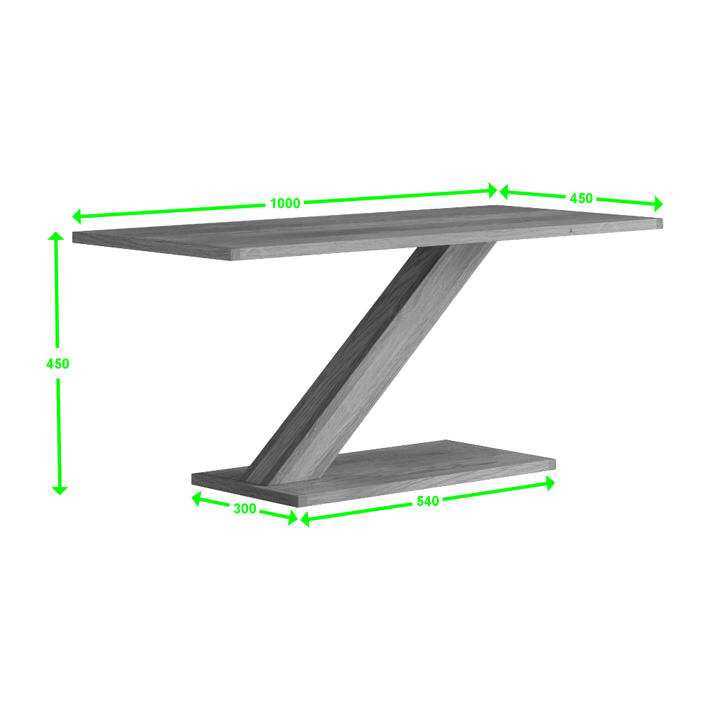 Z Modern Coffee Table 100% solid oak
