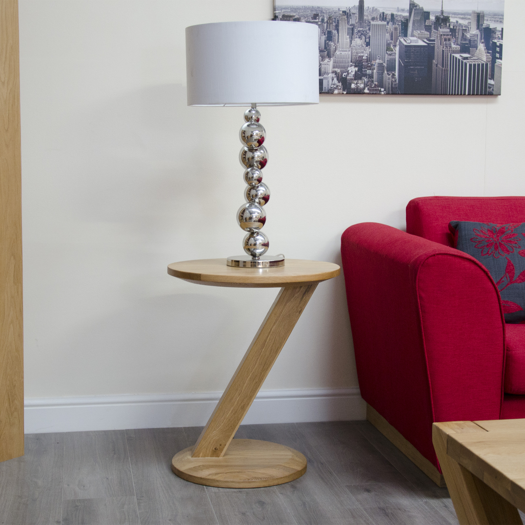 Z Modern Lamp Table 100% solid oak